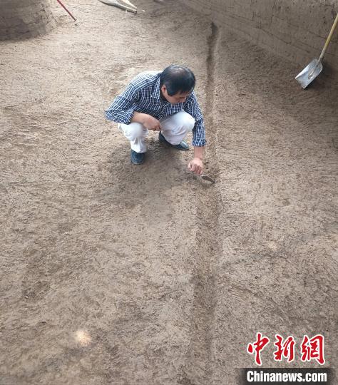 西周道路及車轍。　陜西省考古研究院供圖