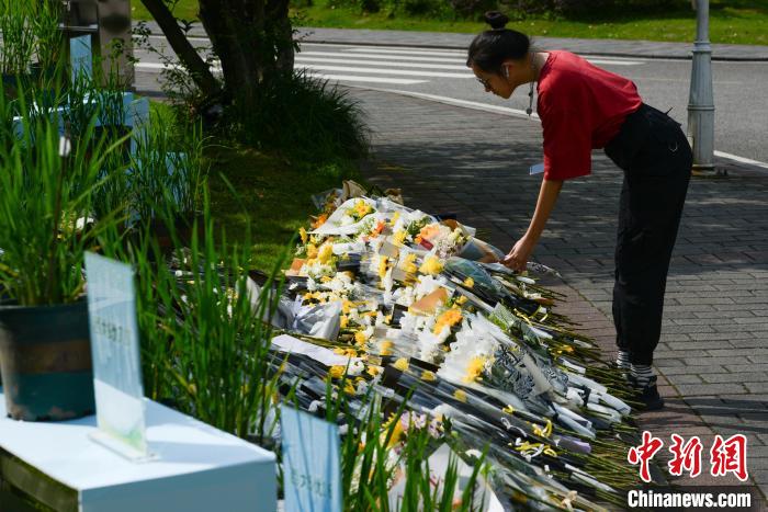 5月22日，西南大學(xué)師生自發(fā)在校內(nèi)袁隆平雕像前獻花，表達(dá)思念?！『闻罾?攝