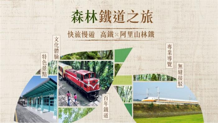 臺灣高鐵與林鐵合作推出“高鐵x阿里山林鐵之旅”一日及二日行程，帶旅客深度游阿里山。圖片來源：臺灣“中央社” 臺灣高鐵提供