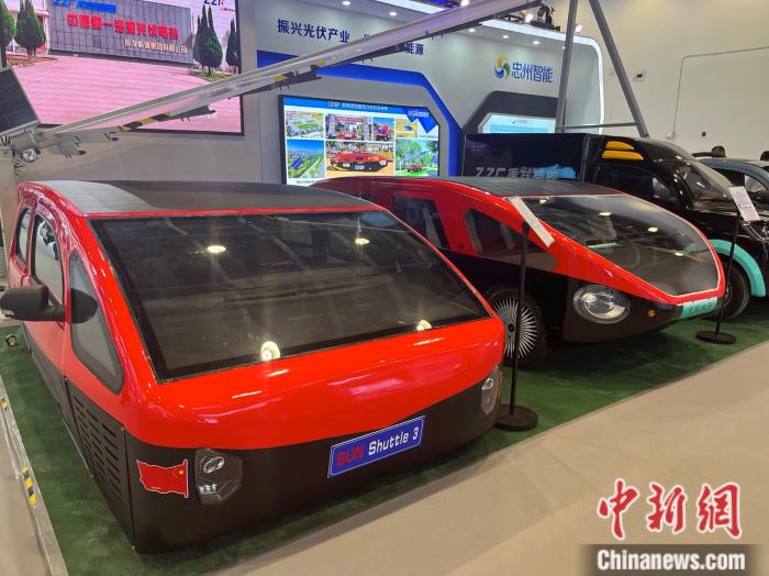 服貿(mào)會中展示的太陽能賽車。 <a target='_blank' href='/' >中新網(wǎng)</a>記者 左宇坤 攝