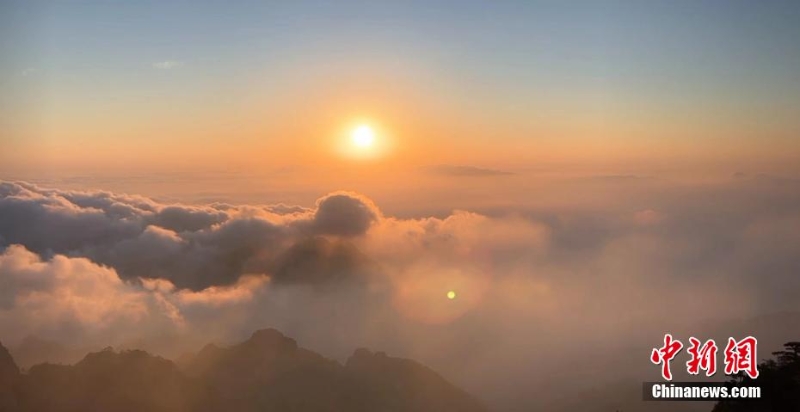 安徽黃山日出日落景觀美如畫境