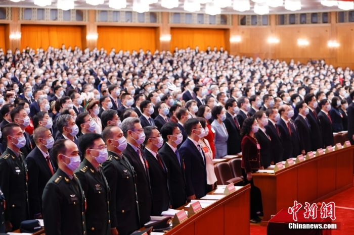 10月16日，中國共產(chǎn)黨第二十次全國代表大會在北京人民大會堂隆重開幕。 <a target='_blank' href='/'>中新社</a>記者 盛佳鵬 攝