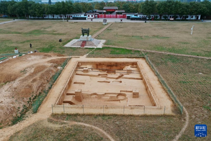 河南安陽市殷墟商王陵區(qū)第三地點發(fā)掘現(xiàn)場