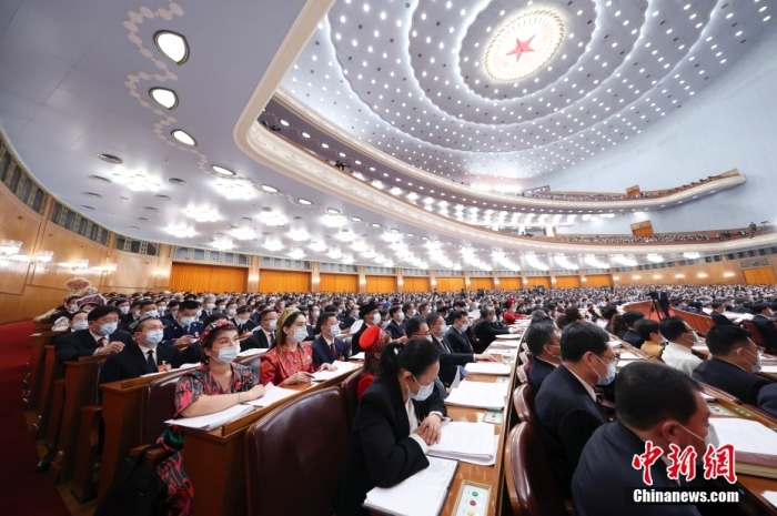 3月5日，十四屆全國人大一次會議在北京人民大會堂開幕。<a target='_blank' href='/'>中新社</a>記者 盛佳鵬 攝