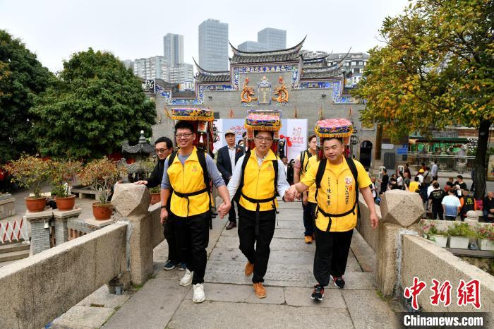 “山海同行·相約福見”2023年第二屆兩岸青年信俗淵源尋根之旅活動在福州拉開序幕。　呂明 攝