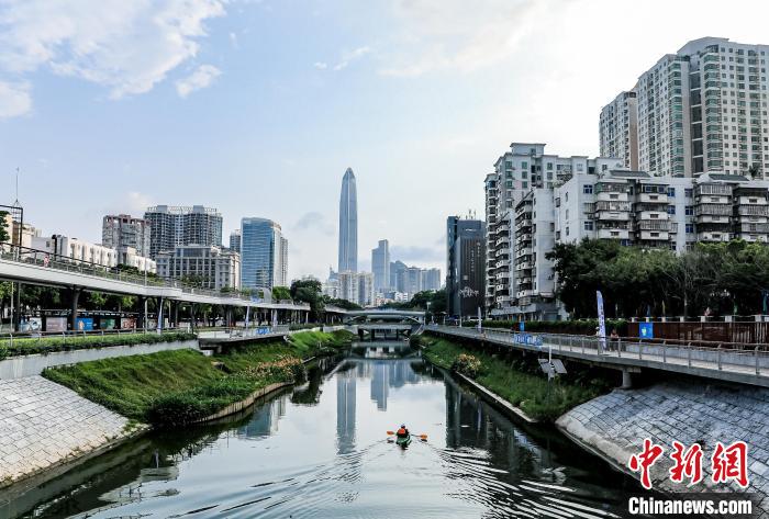 比賽在水清岸綠、河暢景美的新洲河舉行 深圳福田區(qū)委宣傳部 供圖