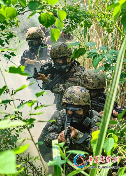 1、官兵開展山林地搜索。施晨洲 攝_副本